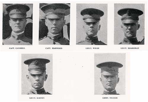 Commanding Officers, 3rd OTC, First Battery Field Artillery, 1918 at Camp Devens.