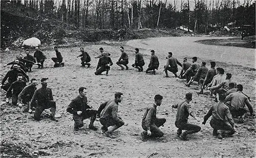 Cadets in Training - Still Exercising Using the Herbert Exaustion Maneuver at Camp Devens 3rd OTC.