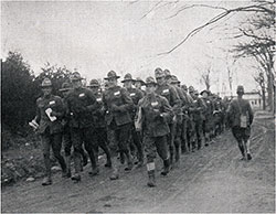 Cadets Marching Double Time During Their Training at Camp Devens in the 3rd OTC.