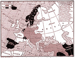 GGA Image ID # 17fc6e16a6 Map of European Countries Engaged in the Great War, An Advanced History of Great Britain, 1920.
