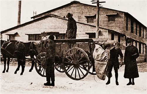 Supply Wagon Delivering Commodities Requisitioned by the Mess Sergeant Each Morning.