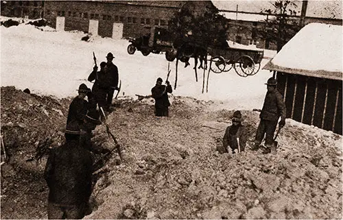 Fatigue Duty - Road Building at Camp Devens.