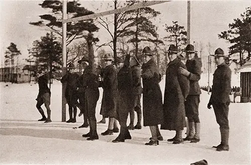 Group of Non-Commissioned Officers From the 7th Battalion, Depot Brigade, Learning the Rudiments in Advance of the Privates