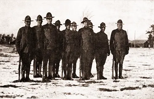 “The Prize Squad.” When Members of Companies I and K, 302d Infantry, Came Down With the Measles, the Other Members of the Unit Were Placed Under Strict Quarantine.