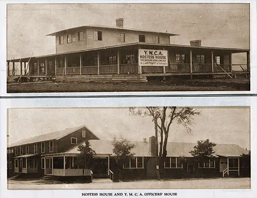 YWCA Hostess House. This Buliding Erected by J. John McDevitt of Chatanooga, TN. Pictorial Souvenir of Camp Zachary Taylor, 1928.