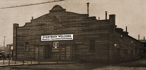 Knights of Columbs Auditorium - Everybody Welcome. Pictorial Souvenir of Camp Zachary Taylor, 1928.