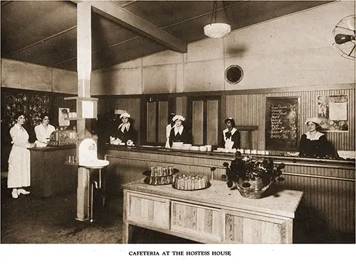 Cafeteria at the Hostess House. Pictorial Souvenir of Camp Zachary Taylor, 1928.