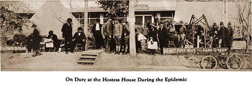 On Duty at the Hostess House During the Flu Epidemic. Pictorial Souvenir of Camp Zachary Taylor, 1928.