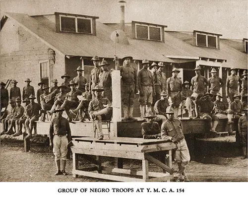 Group of Negro Troops at YMCA 154. Pictorial Souvenir of Camp Zachary Taylor, 1928.