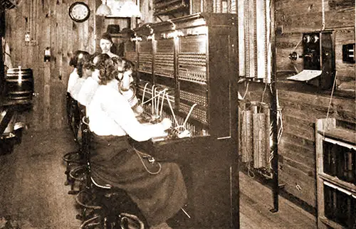 Inside View of Central Office at Camp Logan, Houston, Texas.