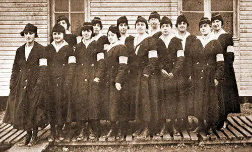 Telephone Girls on Duty with the Headquarters of the First Army at Souilly, France