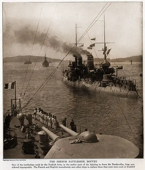 The French Battleship, Bouvet.