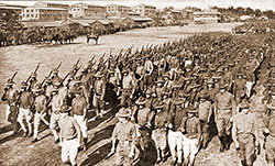 GGA Image ID # 15034dd0fd The Plymouth Division Passes in Review at Camp Devens.