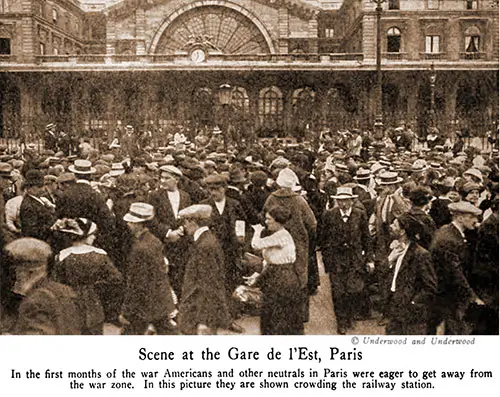Scene at the Gare de l'Est, Paris.