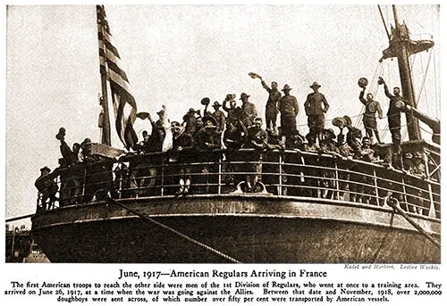 June 1917—American Regulars Arriving in France.