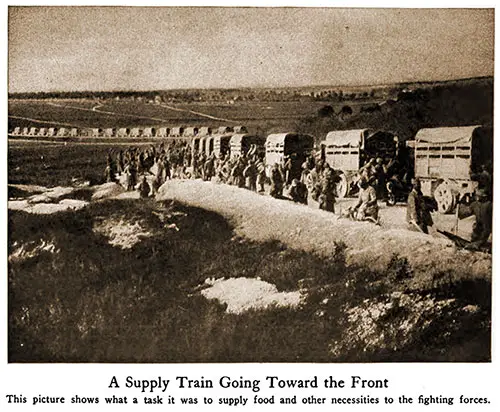 A Supply Train Going toward the Front.