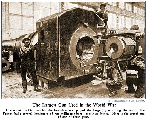 The Largest Gun Used in the World War.
