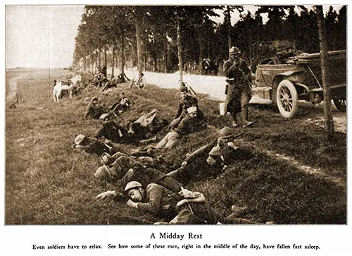 A Midday Rest. Even Soldiers Have to Relax.