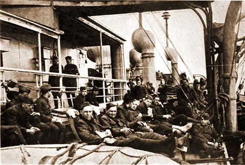 Sick and Wounded Troops at Sea, on Deck of Transport USS Agamemnon.