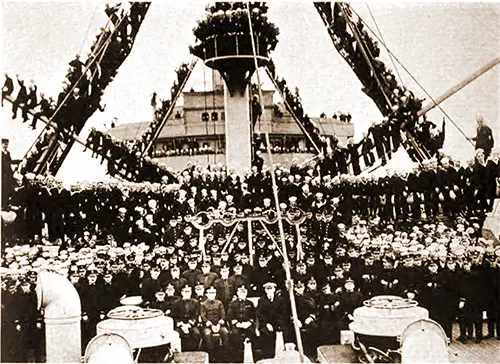 President Wilson with Officers and Crew of the SS George Washington.