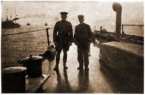 General Pershing and Admiral Gleaves on Deck of USS Seattle in the Harbor of Brest.