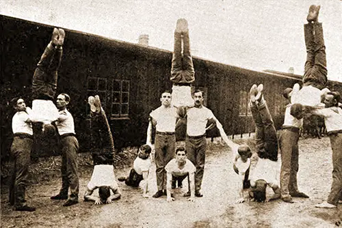 Gymnastics by British Prisoners, Göttingen.