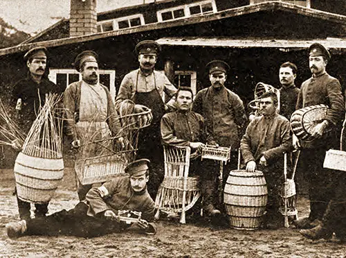 Basket Weavers in Handicraft Department, Cottbus.