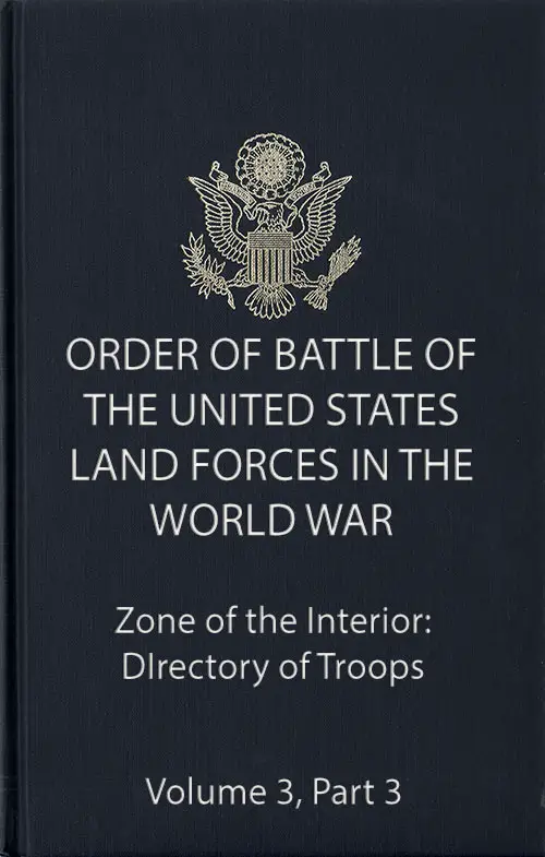 Front Cover, Order of Battle Volume 3 Part 3, Order of Battle of the United States Land Forces in the World War, Volume 3, Part 3, Zone of the Interior: Directory of Troops, 1937.