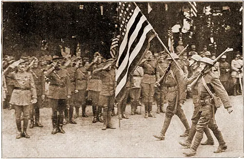 Honoring Old Glory on German Territory.