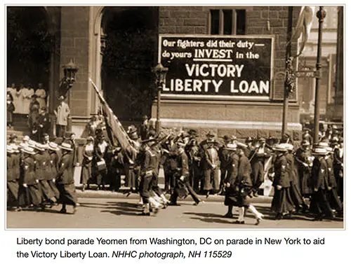 Liberty Bond Parade Yeomen from Washington, DC on Parade in New York to Aid the Victory Liberty Loan.