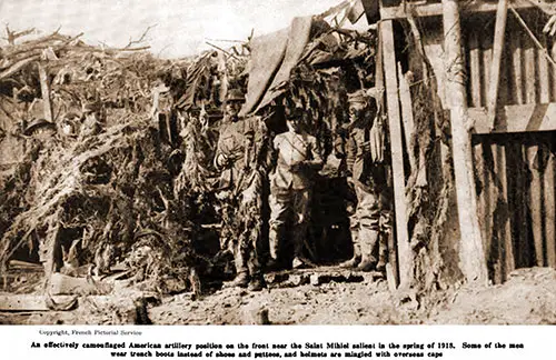 An Affectively Camouflaged American Artillery Position on the Front near the Saint Mihiel Salient in the Spring of 1918.