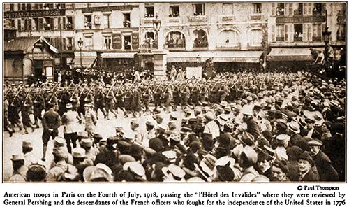 American Troops in Paris on the Fourth of July, 1918, Passing the “ L'hôtel Des Invalides”