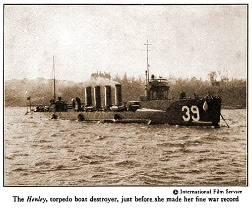 The Henley, Torpedo Boat Destroyer, Just before She Made Her Fine War Record.