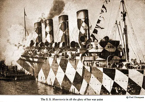 The SS Mauretania in All the Glory of Her War Paint.