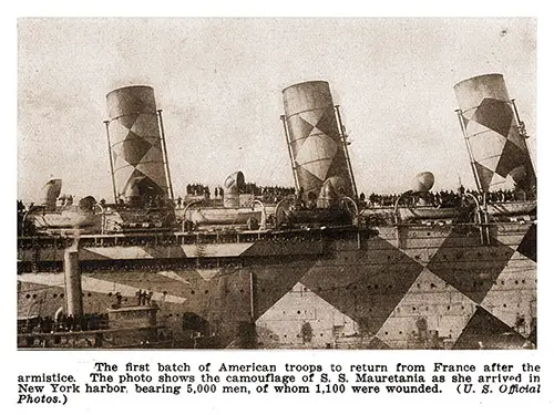 SS Mauretania in Camouflage.