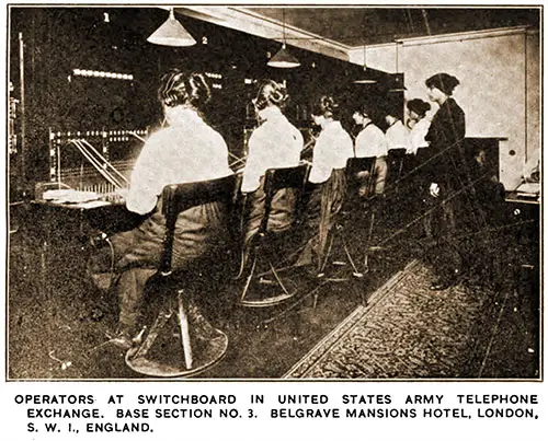 Operators at a Switchboard in a United States Army Telephone Exchange