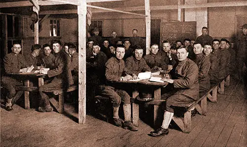 Class in English, Camp Custer.