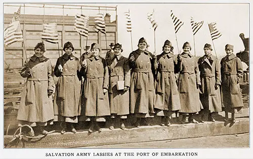 Salvation Army Lassies at the Port of Embarkation.