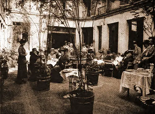 Telephone Girls Enjoy Afternoon Tea at the Hotel Petrograd - YWCA Hostess House in Paris, France, March 1918.