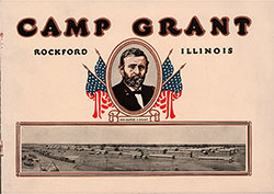 Troops on review ground listening to address by Governor Lowden. Camp Grant Pictorial Brochure, 1917.