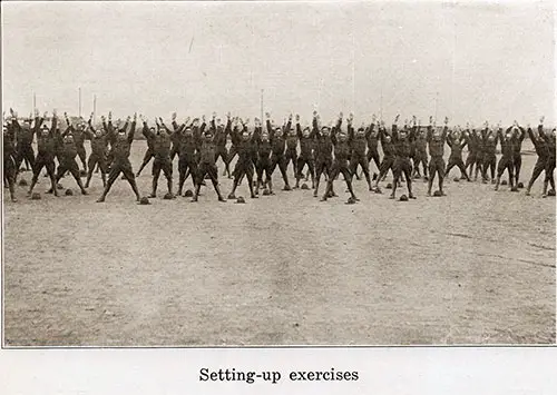 Calisthenics - Setting-up exercises in the Army Way. Camp Grant Pictorial Brochure, 1917.
