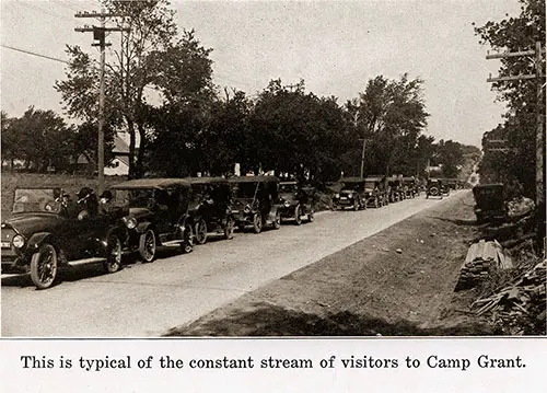 This is typical of the constant stream of visitors to Camp Grant.