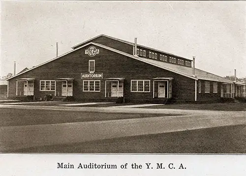 Main Auditorium of the YMCA. Camp Grant Pictorial Brochure, 1917.