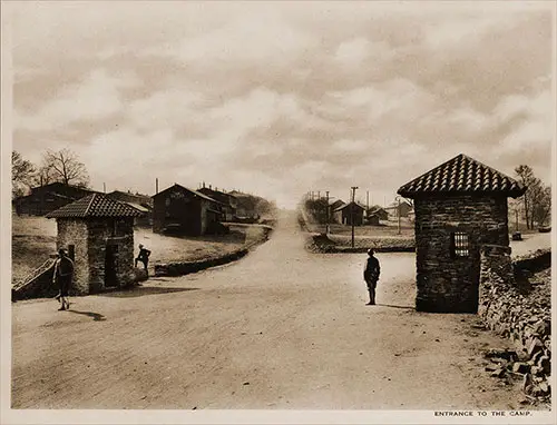 Entrance to Camp Pike. Scenes of Camp Pike, 1918.