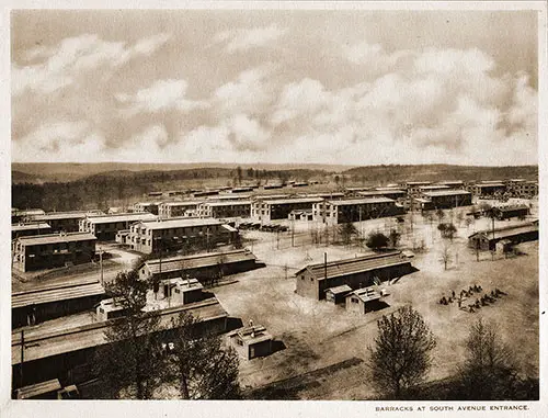 Barracks at South Avenue Entrance of Camp Pike.