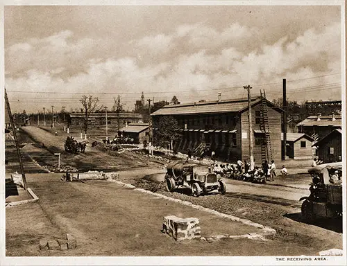 The Receiving Area at Camp Pike.