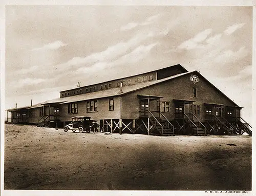 Y.M.C.A. Auditorium. Scenes of Camp Pike, 1918.