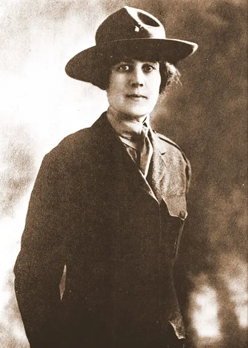 Private Carrie E. Kenny Pictured in Her World War I Uniform in 1919