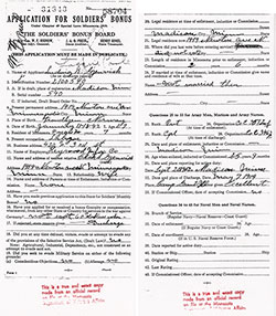 GGA Image ID # 1870d8c08f 43 Questions on the Minnesota Application for a World War 1 Soldiers' Bonus Under Chapter 49 Special Laws Minnesota 1919