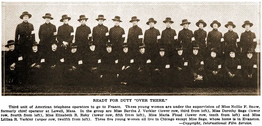 Ready for Duty "Over There." The Third Unit of American Telephone Operators to Go to France.